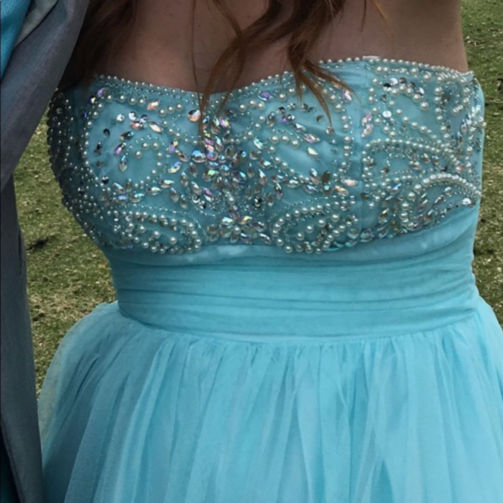 Light blue prom dress